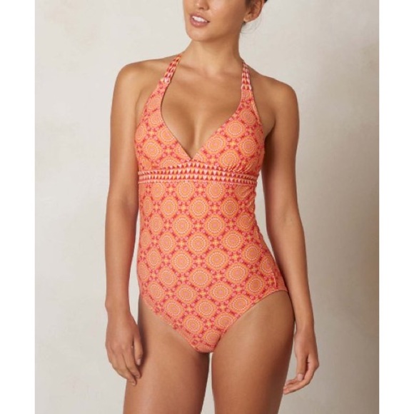 Prana Other - PrAna Lahari Neon Orange Sundial One Piece